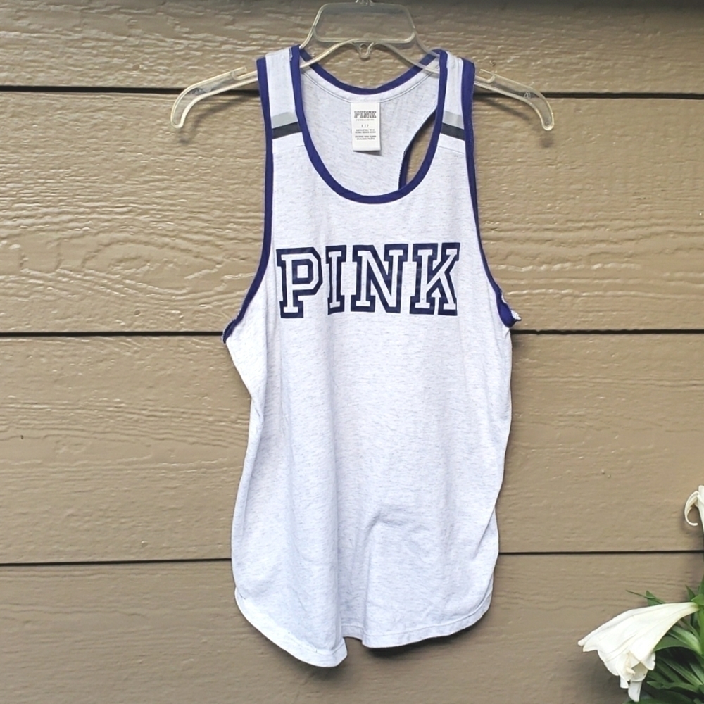 VS pink light gray racer back tank size S